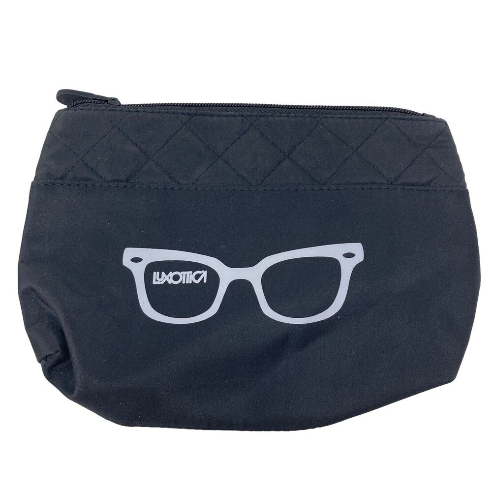 Luxottica Black Gray Sunglasses Storage Pouch Bag Makeup Storage Pouch